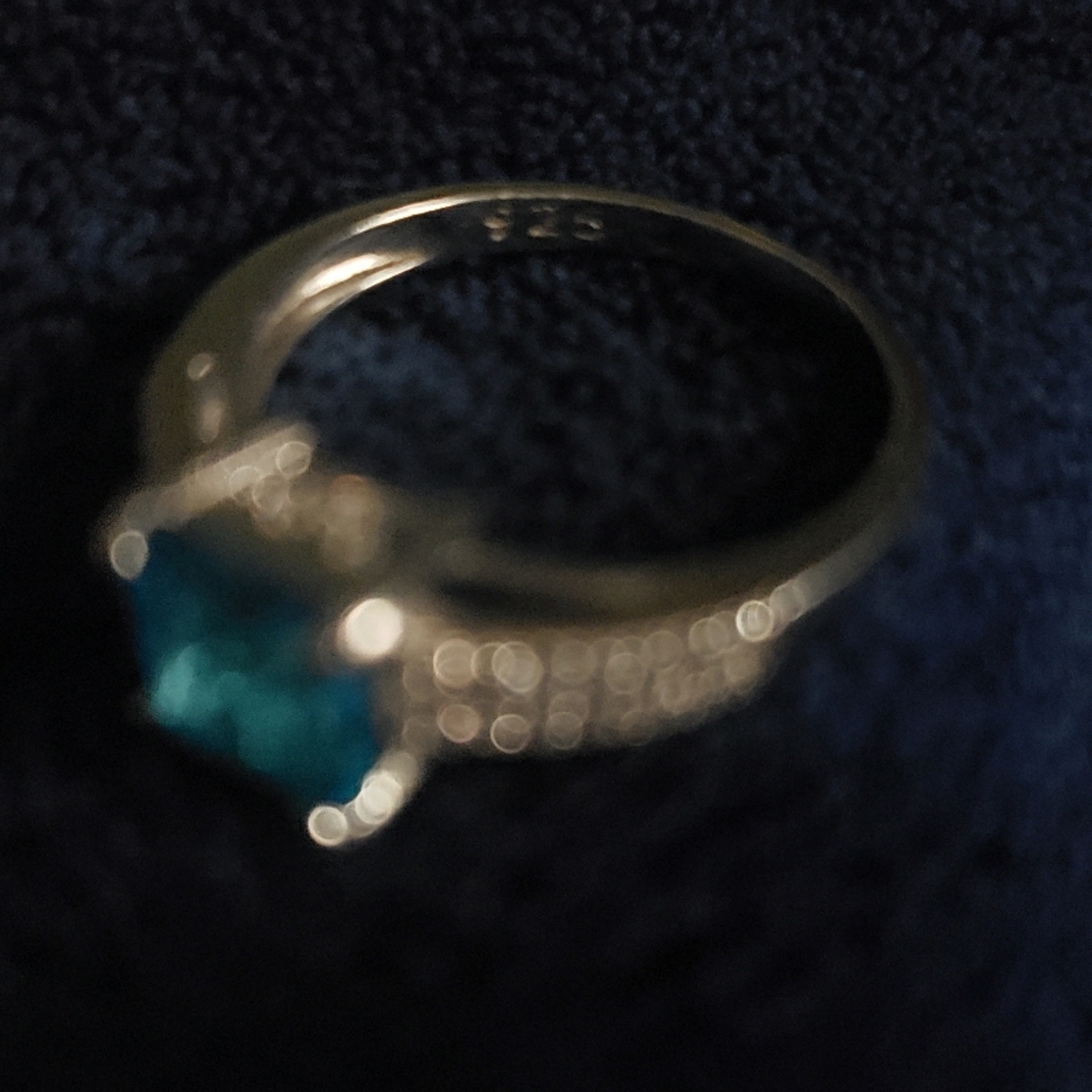 Blue Gemstone Silver Ring - image 4